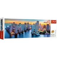 Puzzle - Trefl Puzzle 29027 Panorama Miami o zmroku (1000 elementów) - miniaturka - grafika 1