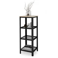 Regały - Industrialny regał z metalowym stelażem czarny + dąb sonoma S9-Z02 - miniaturka - grafika 1
