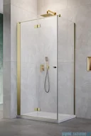 Kabiny prysznicowe - Radaway Nes KDJ B Brushed Gold kabina 90x100 lewa szczotkowane złoto 10025090-99-01L/10039100-01-01 - miniaturka - grafika 1