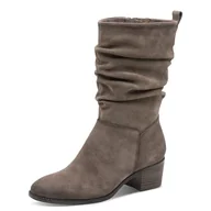 Botki damskie - Tamaris Damskie sztyblety Boot Heel 1-25379-45, szarobrązowe (taupe), 41 EU, szarobrązowy, 41 EU - miniaturka - grafika 1