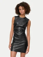 Sukienki - ONLY Sukienka z imitacji skóry Mone 15360231 Czarny Slim Fit - miniaturka - grafika 1