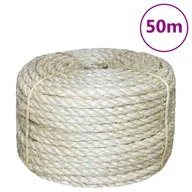 Pasmanteria - vidaXL Sznur, sizal 100%, 8 mm, 50 m - miniaturka - grafika 1