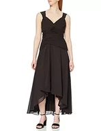 Sukienki - Astrapahl Damska sukienka koktajlowa z pięknymi marszczeniami, długość do kolan, brązowy, 44 - miniaturka - grafika 1
