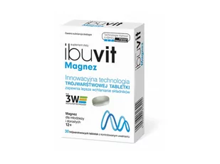 POLPHARMA Ibuvit Magnez x 30 trójwarstwowych tabletek o kontrolowanym uwalnianiu - Witaminy i minerały - miniaturka - grafika 1