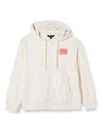 Bluzy damskie - Armani Exchange Damska bluza z kapturem, ściągacze, naszywka z logo na przodzie, ISO, ekstra mała - miniaturka - grafika 1
