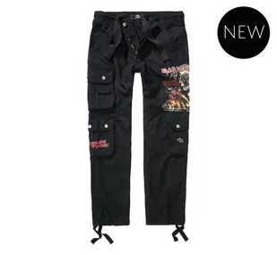 spodnie bojówki IRON MAIDEN PURE SLIM TROUSERS black-M - Spodnie męskie - miniaturka - grafika 1