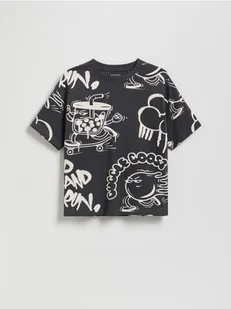 Reserved - T-shirt z nadrukiem - ciemnoszary - Koszulki dla chłopców - miniaturka - grafika 1