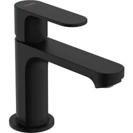Baterie umywalkowe - HANSGROHE 72586670 Rebris S Jednouchwytowa bateria umywalkowa 80 CoolStart  EcoSmart+ z kompletem odpływowym Czarny Matowy - miniaturka - grafika 1