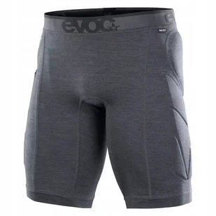 Spodenki rowerowe z ochraniaczami Evoc Crash Pants carbon grey S - Spodenki rowerowe - miniaturka - grafika 1
