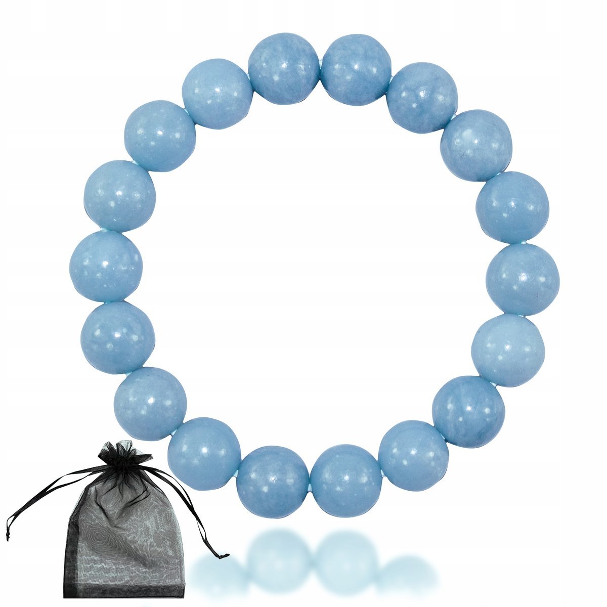 Bransoletka ANGELIT ANHYDRYT kule 10 mm na gumce