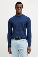 Swetry męskie - Calvin Klein sweter wełniany męski kolor niebieski lekki LV04LB305G - miniaturka - grafika 1