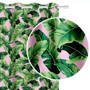 Zasłona 140 x 250 Dekoracyjna Planta Przelotki Zie - Zasłony - miniaturka - grafika 1