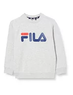 Bluzy dla dziewczynek - FILA Bluza dziecięca BABINA GREDA Classic Logo Crew Sweat, Light Grey Melange, 98/104, jasnoszary melanżowy, 98-104 - miniaturka - grafika 1