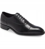 Półbuty męskie - Półbuty skórzane męskie Steve Madden Dino Black 46 - miniaturka - grafika 1