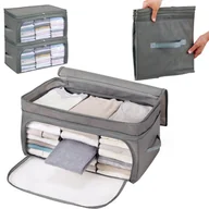 Pokrowce na ubrania - Torba organizer pokrowiec do przechowywania ubrań pościeli duży 55x35x32 - miniaturka - grafika 1