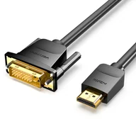 Adaptery i przejściówki - Vention ABFBF adapter kablowy 1 m HDMI Typu A (Standard) DVI-D Czarny - miniaturka - grafika 1