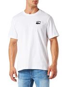 Koszulki męskie - Lacoste T-shirt męski, biały, 4XL - miniaturka - grafika 1