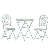 Meble ogrodowe - Shumee Shumee Zestaw mebli balkonowych metalowy zielony TRENTO 209213 - miniaturka - grafika 1