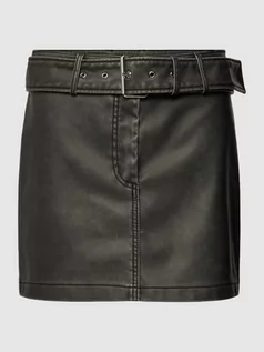 Spódnice - Spódnica mini z imitacji skóry model ‘Halli’ - grafika 1