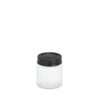 Pojemniki kuchenne - Słoik z metalową pokrywką KITCHEN ESSENTIALS, ryflowane szkło - miniaturka - grafika 1