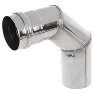 Rury i kanały wentylacyjne - EQUATION Kolano nierdzewne 90° 60 mm do odprowadzania dymu - miniaturka - grafika 1