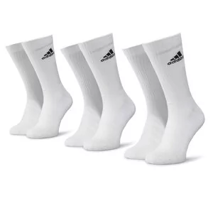 Adidas Zestaw 3 par wysokich skarpet unisex Cush Crw 3PP DZ9356 White/White/Black - Skarpetki damskie - miniaturka - grafika 1