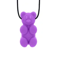 Gryzaki dla dzieci - ARK Gummy Bear - Gryzak Naszyjnik w kształcie Misia Fioletowy - Twardy - miniaturka - grafika 1