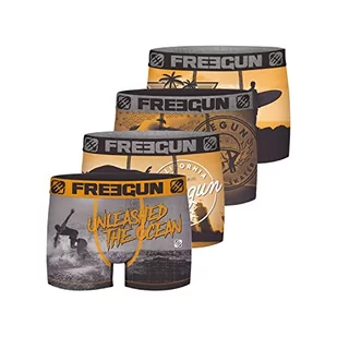 FREEGUN Bokserki dla dzieci, oddychające bokserki dla chłopców, antypoślizgowe wsparcie i idealne dopasowanie (zestaw 4 sztuk), Dżinsy, 12-14 ans - Skarpetki dla dzieci - miniaturka - grafika 1