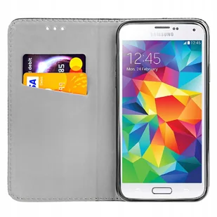 Etui Z Klapką Do Samsung Galaxy S5 / S5 Neo Czarne Zamykane Magnetyczne - Etui i futerały do telefonów - miniaturka - grafika 1