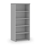 Regały biurowe - Regał biurowy PRIMO GRAY, 1781 x 800 x 500 mm, szary/wenge - miniaturka - grafika 1