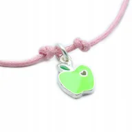 Bransoletki - Bransoletka Srebrna Sznureczek Jabłuszko P.925 - miniaturka - grafika 1