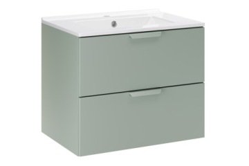 Szafka wisząca Aster Green 60 cm z umywalka ceramiczną Asus 60 cm