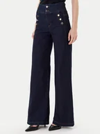 Spodnie damskie - Rinascimento Jeansy CFC0126162003 Granatowy Wide Leg - miniaturka - grafika 1