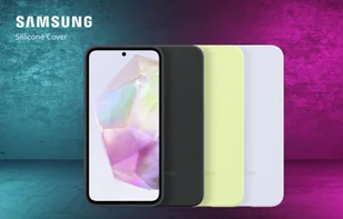 Etui Samsung EF-PA556TBEGWW A55 5G A556 czarny/black Silicone Cover - Etui i futerały do telefonów - miniaturka - grafika 7