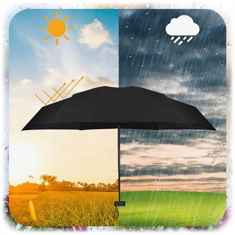 PARASOL MINI SKŁADANY MANUALNY PARASOLKA Mała Kompaktowy Kieszonkowy ETUI