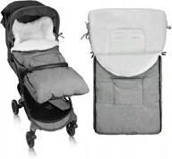 Torby i organizery dla mam - Śpiwór Do Wózka Dziecięcego Na Nóżki Zimowy Z Zamkiem Błyskawicznym Szary - miniaturka - grafika 1