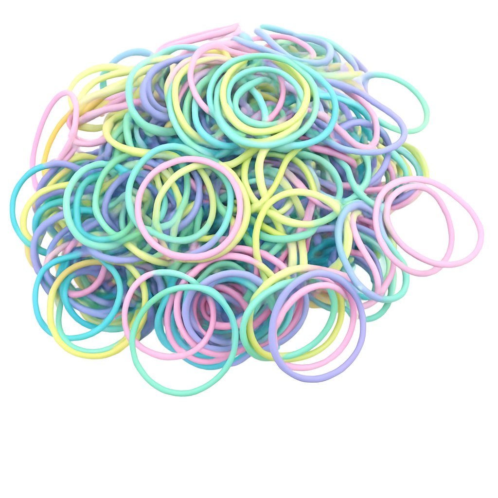 Gumki do Włosów Kolorowe Zestaw 100 Sztuk Mini bez Łączeń Bezpieczne