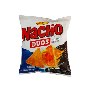 Nachos o smaku BBQ i pikantnego sera Nacho Duos Barbecue Spicy Cheese Leslies 50g - Chipsy - miniaturka - grafika 1