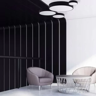 EULUNA Lampa sufitowa Cleo dyfuzor szklany, czarna  78cm - Lampy sufitowe - miniaturka - grafika 1