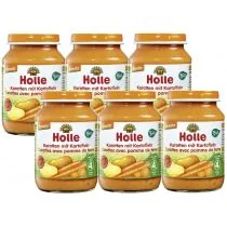 Holle Obiadek marchew z ziemniakami po 4. miesiącu Zestaw 6 x 190 g Bio - Dania dla dzieci - miniaturka - grafika 1