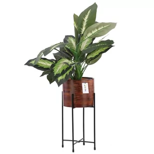 Doniczka Stojak H 44 cm Ciemne drzewo Ceramika - Donice - miniaturka - grafika 1