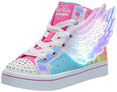 Skechers TWI-Lites 2.0 Dreamy Wings botki do kostki, różowe/wielobarwne, 33,5 UK dziecko, różowy, wielokolorowy, 13.5 UK Child