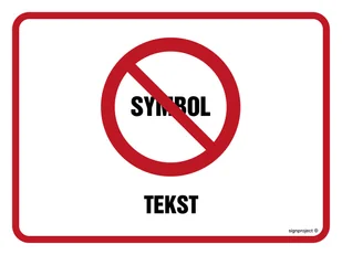 ZNAK NA ZAMÓWIENIE WZÓR B-017, PN - PŁYTA PCV 1MM; (1000X750MM) - Systemy ekspozycyjne i znaki informacyjne - miniaturka - grafika 1
