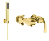 Zestawy prysznicowe - Mexen Estrella R02 bateria wannowa z zestawem prysznicowym, złota - 7233R02-50 - miniaturka - grafika 1