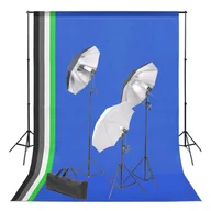Inne akcesoria studyjne - vidaXL Zestaw studyjny  Zestaw studyjny z tłami i zestawem lamp 3051361 - miniaturka - grafika 1