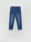 Spodnie damskie - Reserved - Jeansy boyfriend slim - granatowy - miniaturka - grafika 1