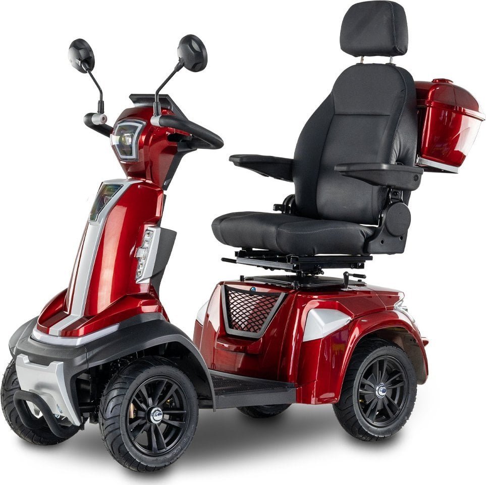 Bili Bike Skuter pojazd inwalidzki elektryczny BILI BIKE SHINO G6-3 z kuferkiem, 20km/h czerwony