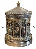 Pudełka i szkatułki - OBROTOWA SZKATUŁKA Z BOGAMI GRECKIMI – PANTEON MITOLOGICZNY - miniaturka - grafika 1