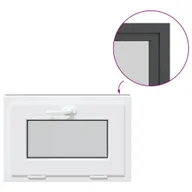 Tablice i flipcharty - vidaXL Okno piwniczne "RISOR" 60x40 cm uchylne 3 szyby antracyt - miniaturka - grafika 1