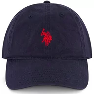 Czapki damskie - U.S. POLO ASSN. Męska czapka baseballowa Us Assn z bawełny, regulowana, zakrzywione rondo, z wyszywanym logo małego kucyka, niebieski morski, jeden rozmiar - miniaturka - grafika 1